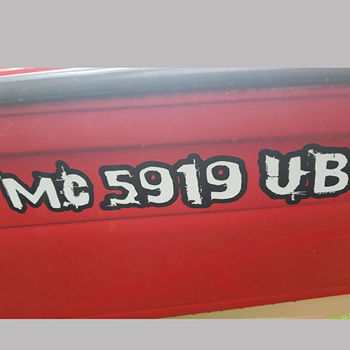 Custom Boat Registration Numbers