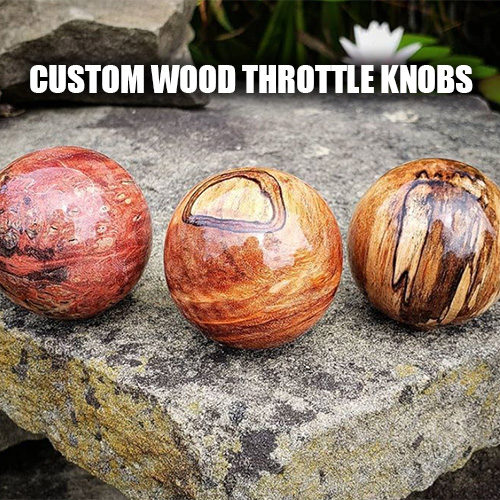 Wake & Ski Boat Custom Throttle Lever Knob - Wood